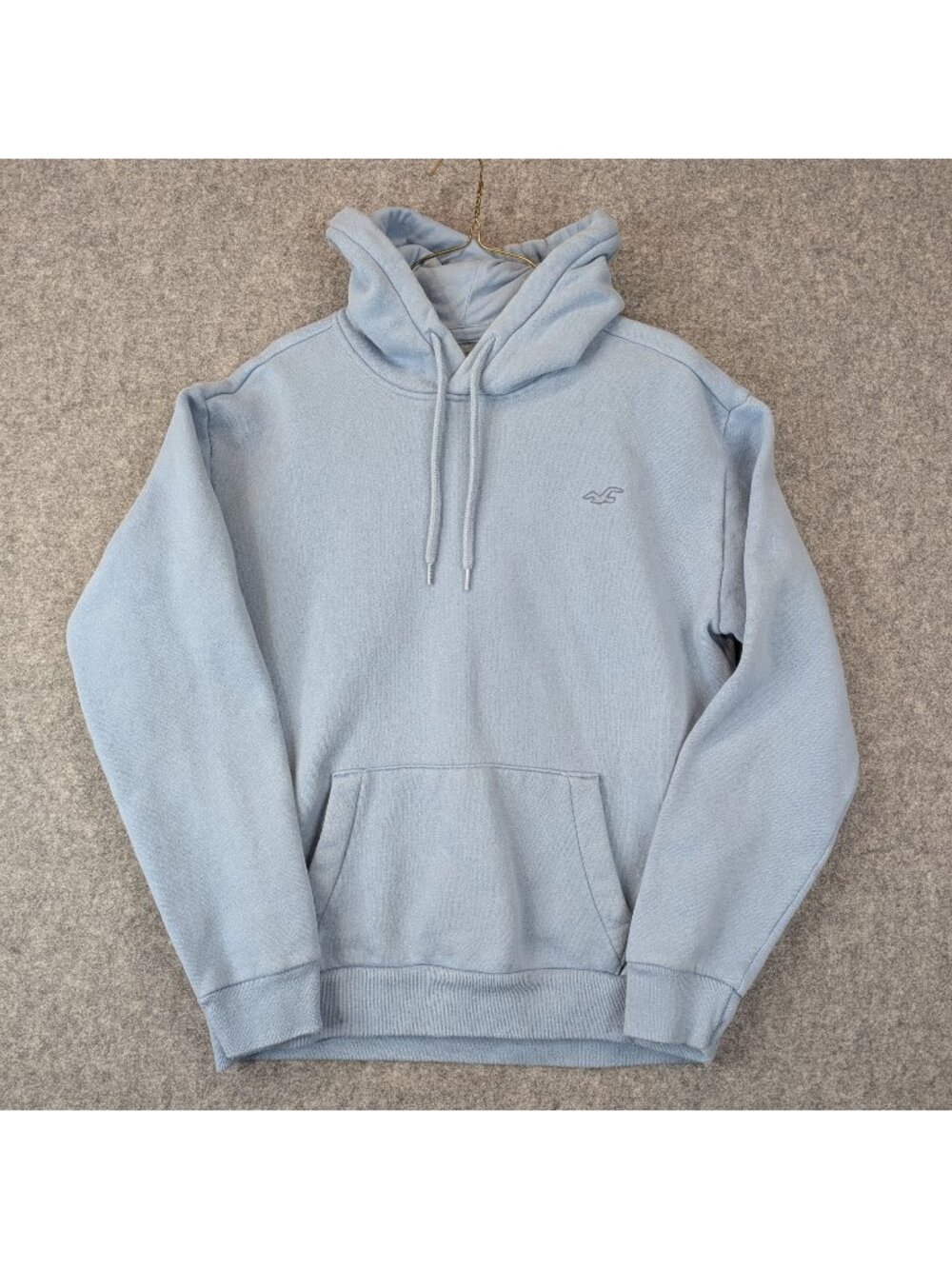 Hollister Light Blue Pullover Hoodie Sweatshirt Adult Medium Casual Wear